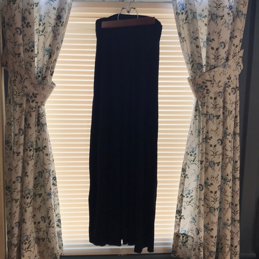 Ankle length black skirt